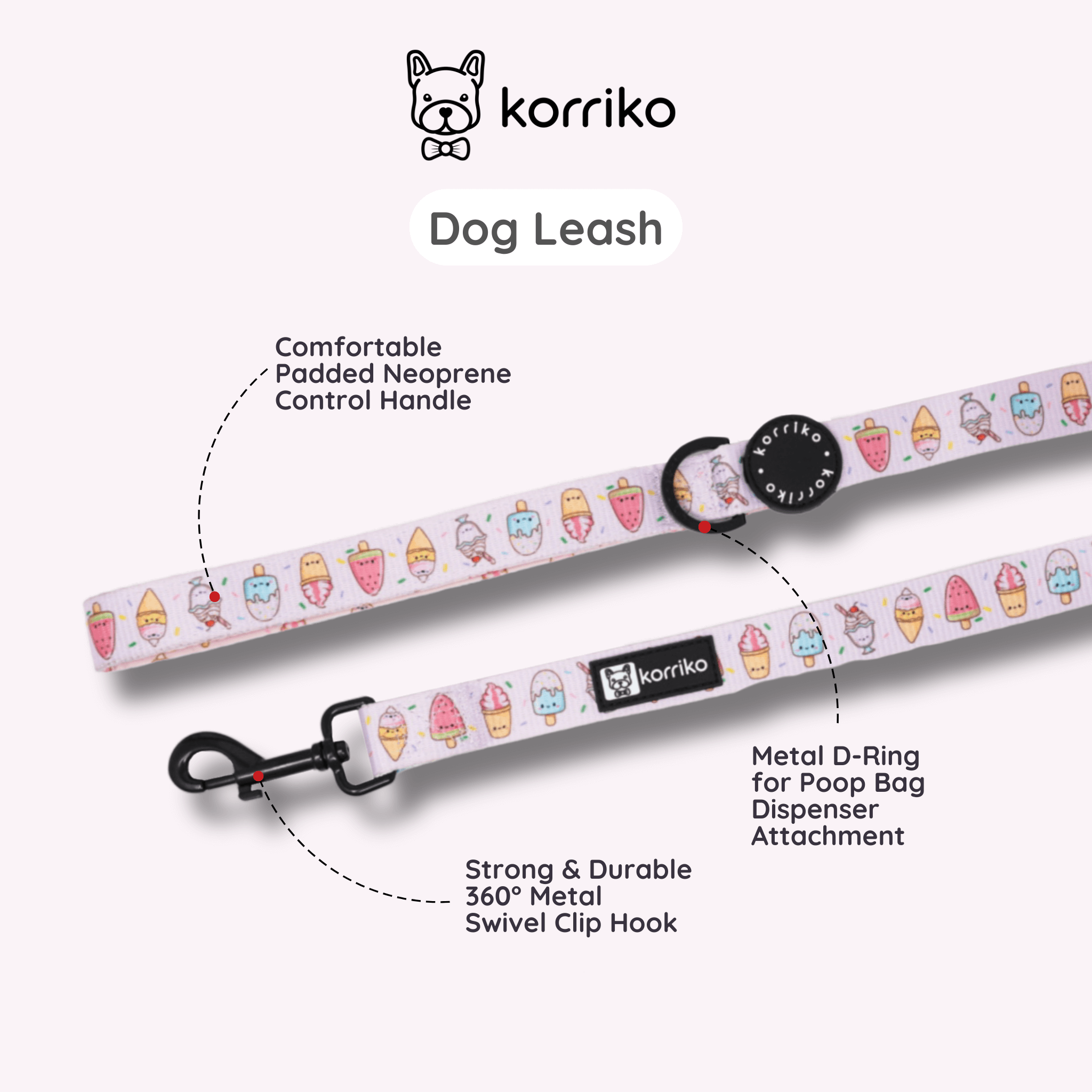 Dog Leash - Ice Cream (Final Sale)