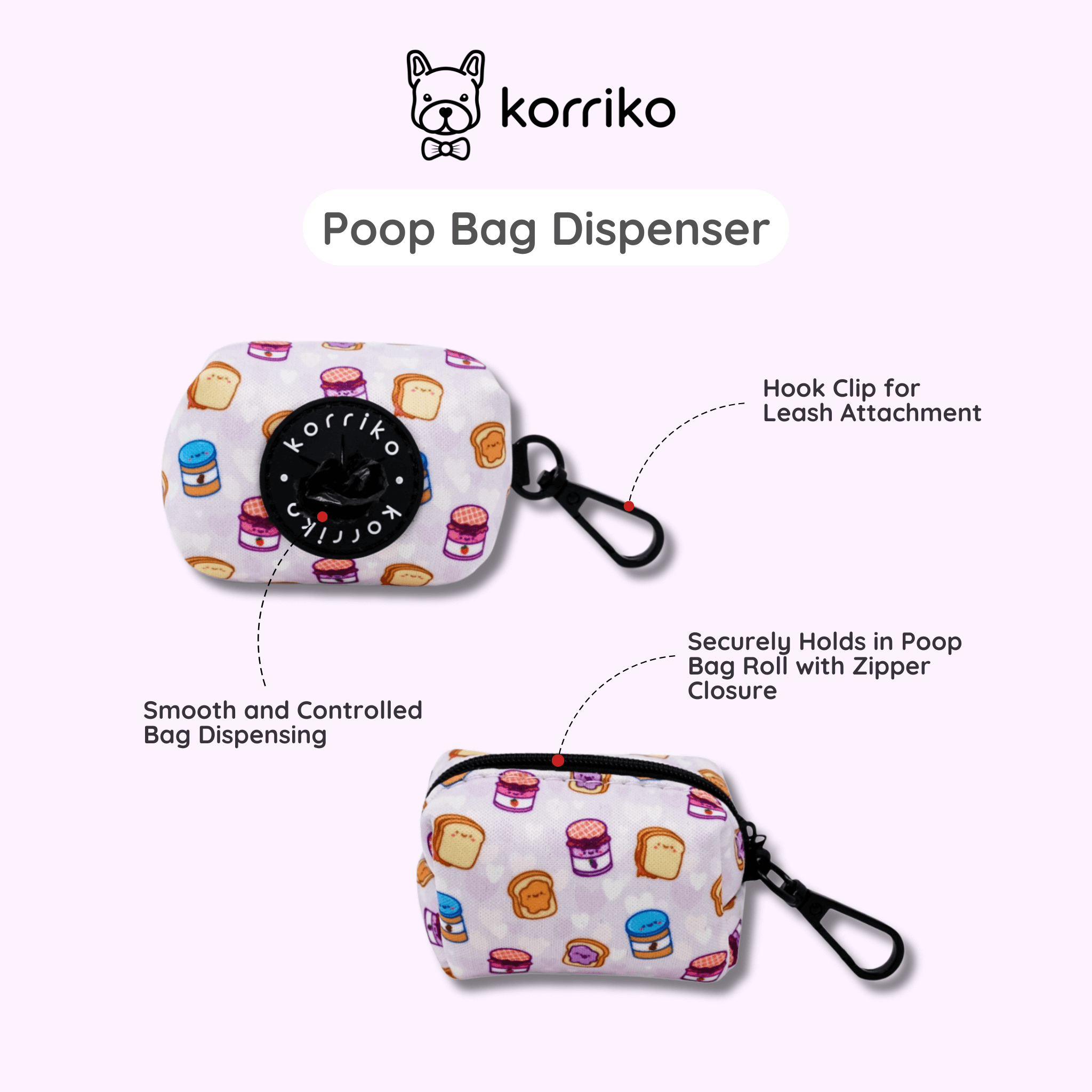 Poop Bag Dispenser - Peanut Butter Jelly (Final Sale)