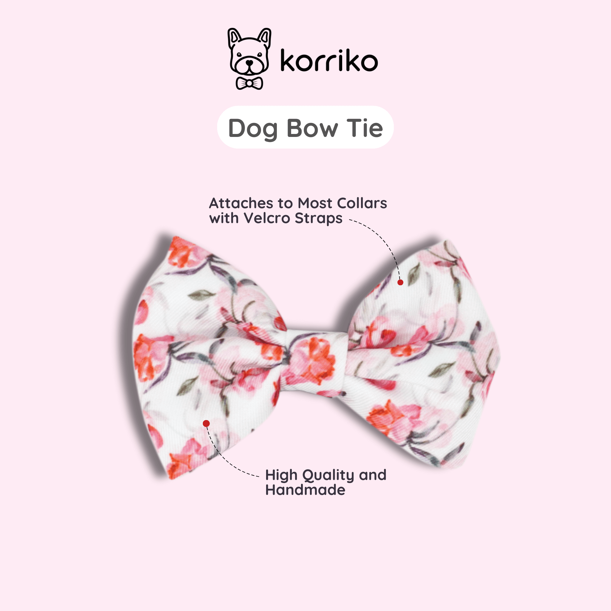 Dog Bow Tie - Rosa (Final Sale)