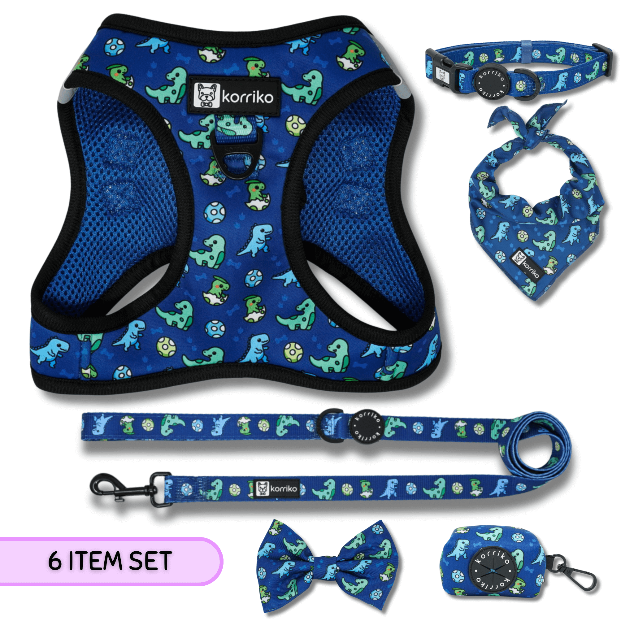 Ultimate Step-In Harness Bundle Set - Dino (6-Piece)