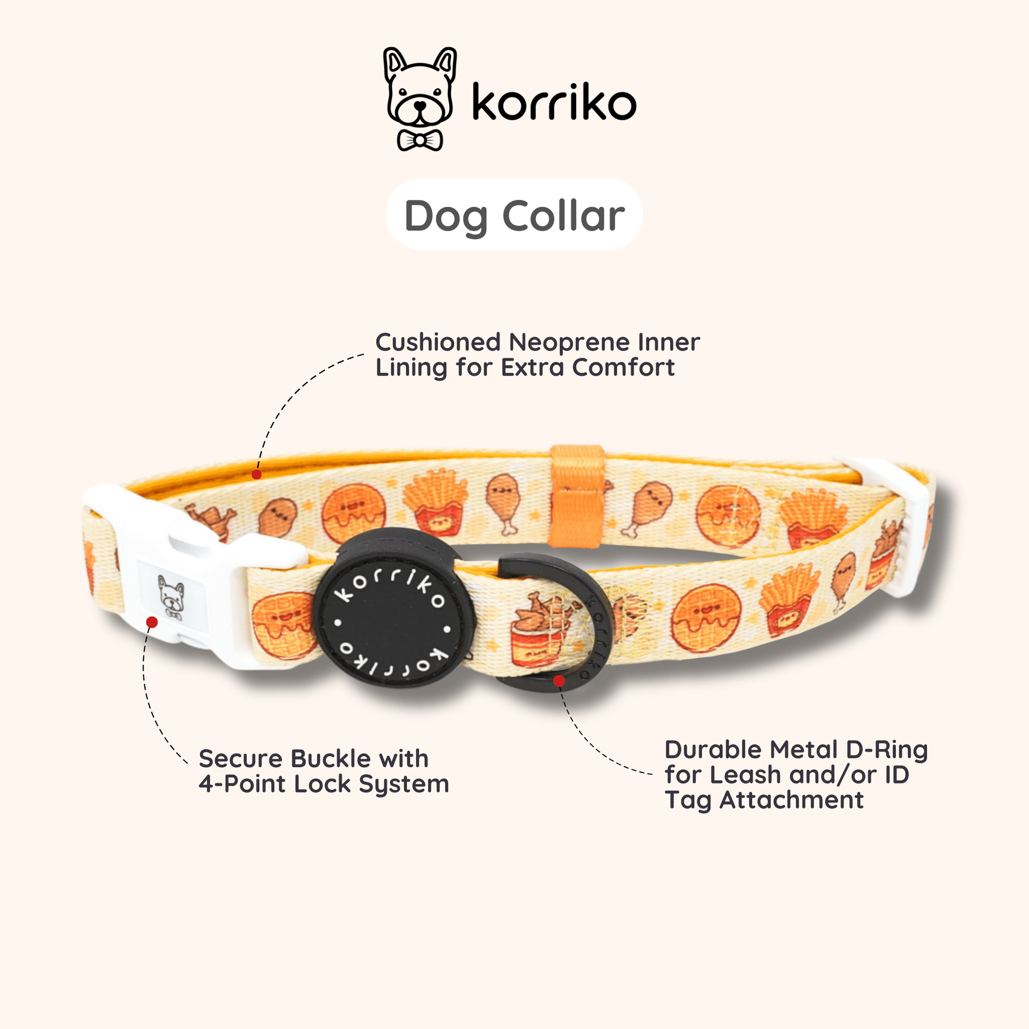 Dog Collar - Chicken & Waffles (Final Sale)