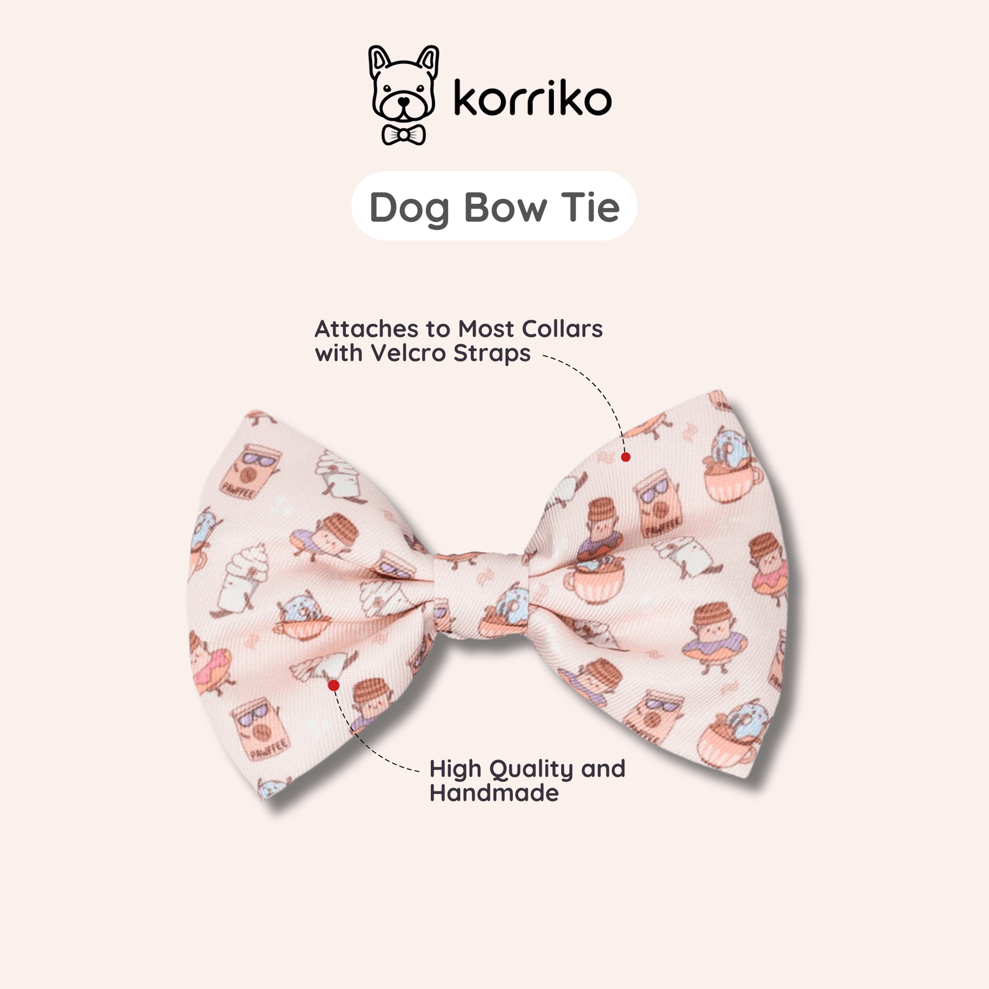 Dog Bow Tie - Coffee Break (Final Sale)
