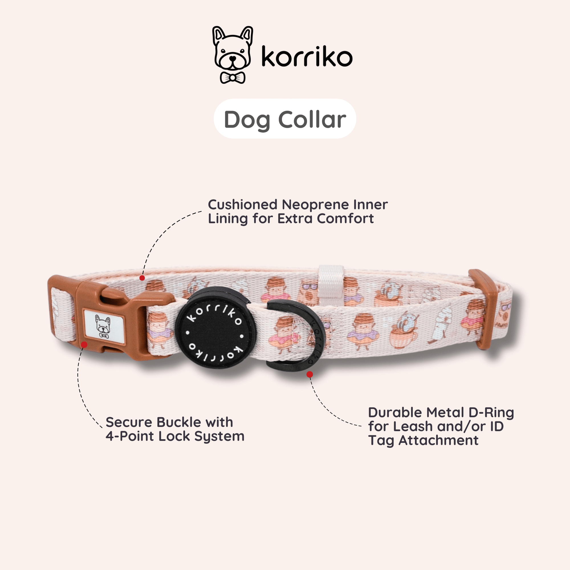 Dog Collar - Coffee Break (Final Sale)
