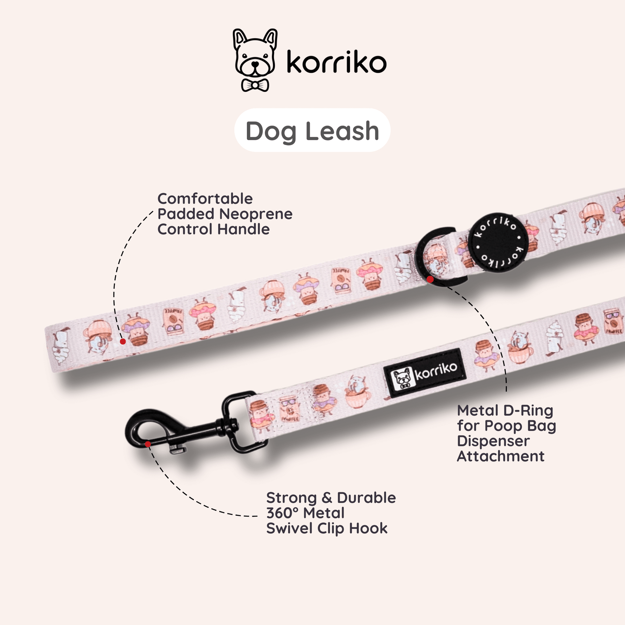 Dog Leash - Coffee Break (Final Sale)