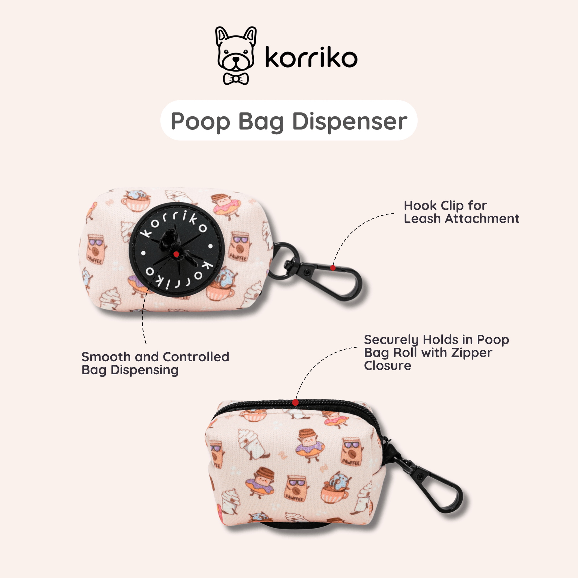 Poop Bag Dispenser - Coffee Break (Final Sale)