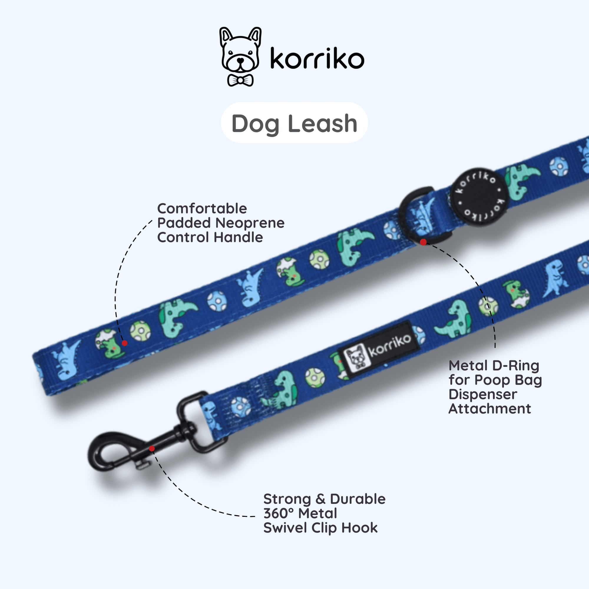 Dog Leash - Dino