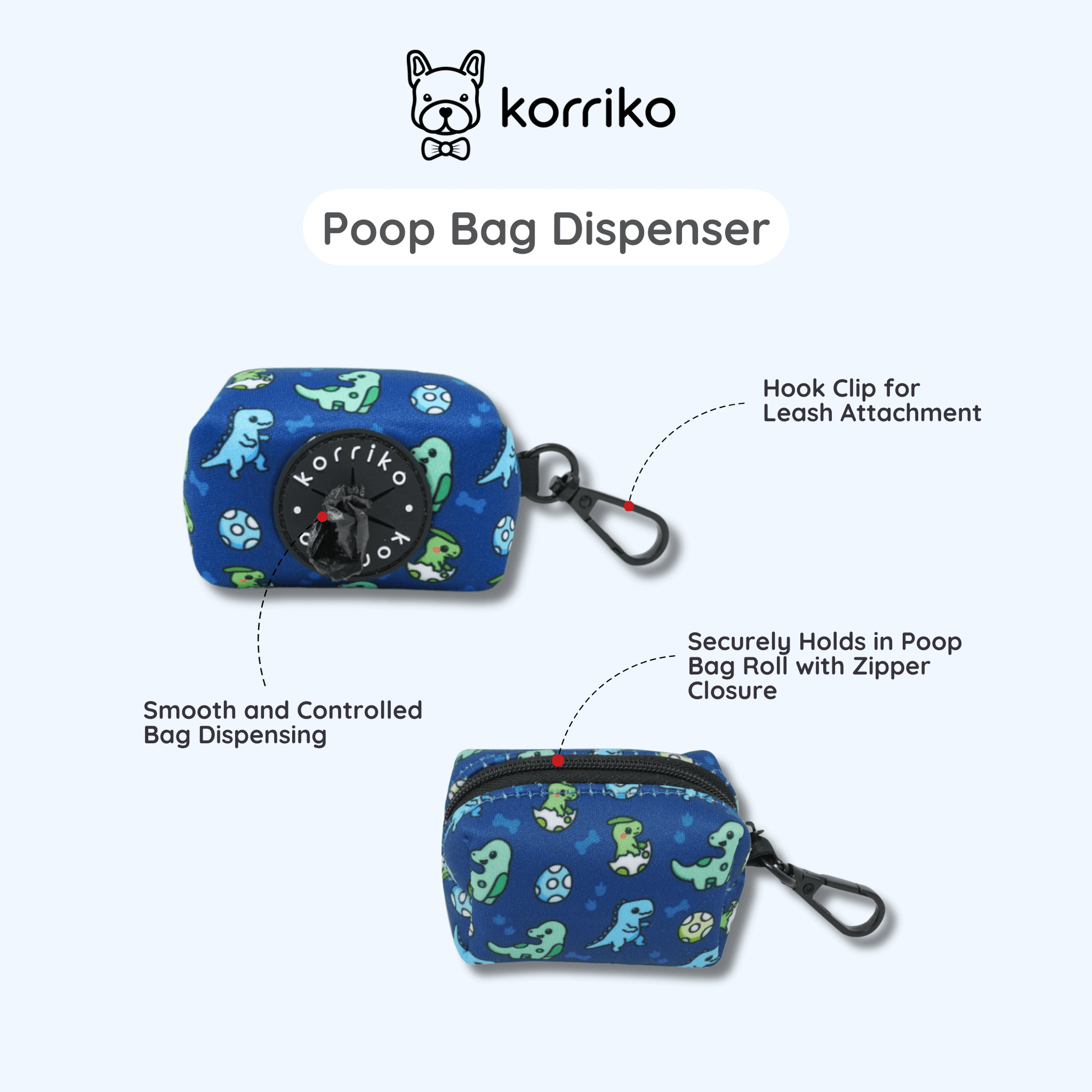 Poop Bag Dispenser - Dino