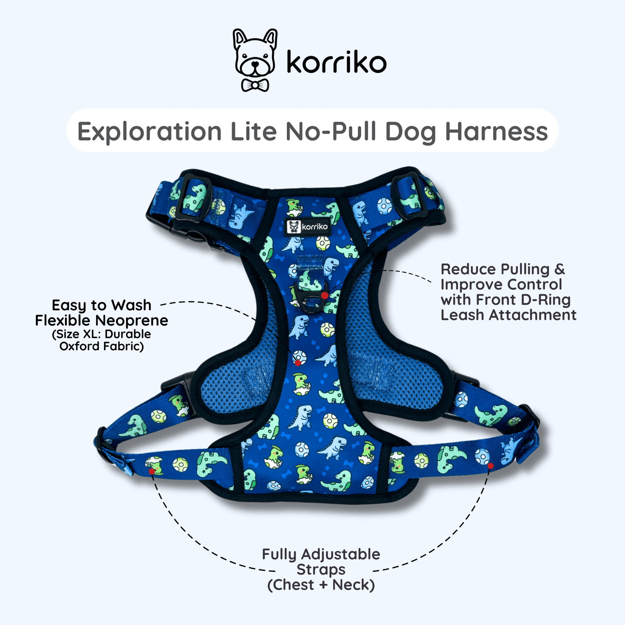 Ultimate Harness Bundle Set - Dino (Exploration No-Pull)