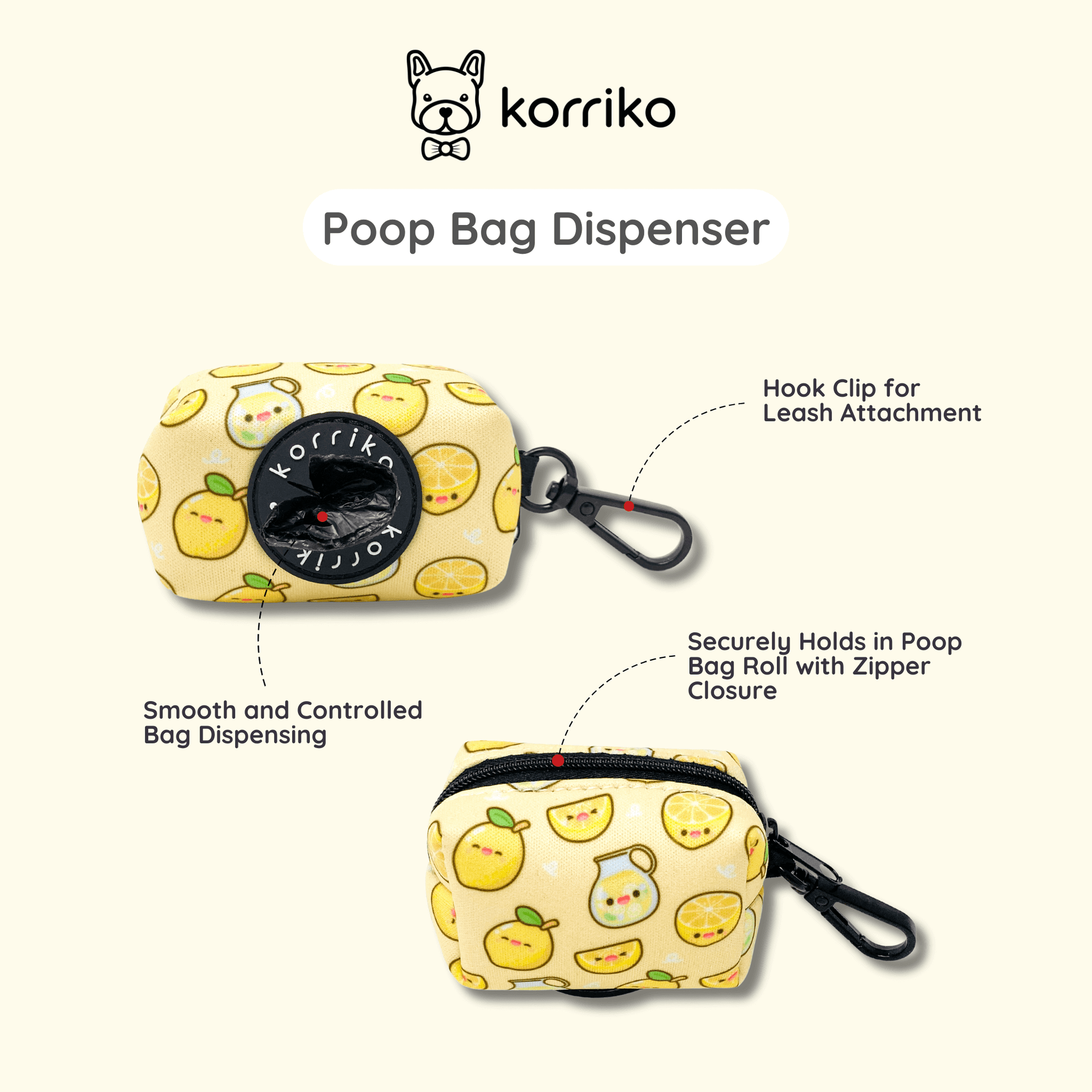 Poop Bag Dispenser - Lemonade