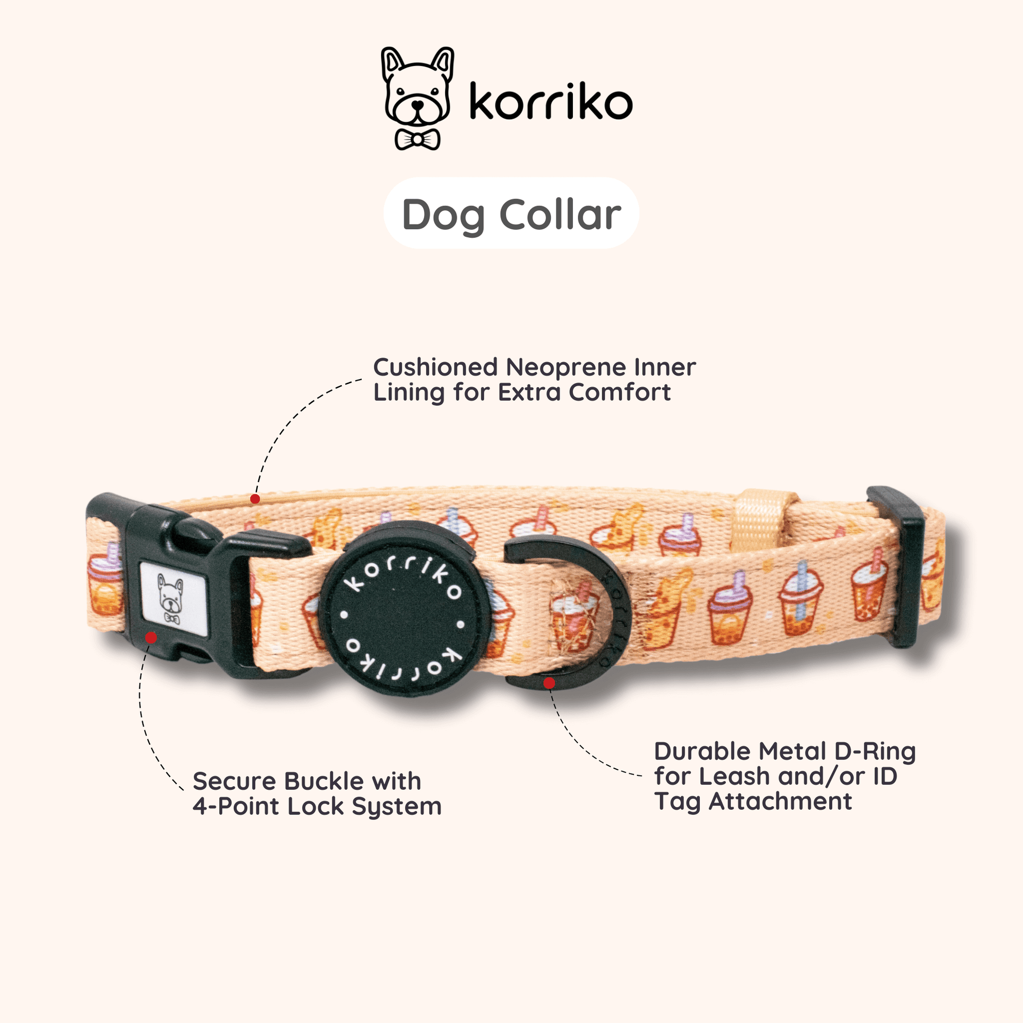 Dog Collar - Milk Tea