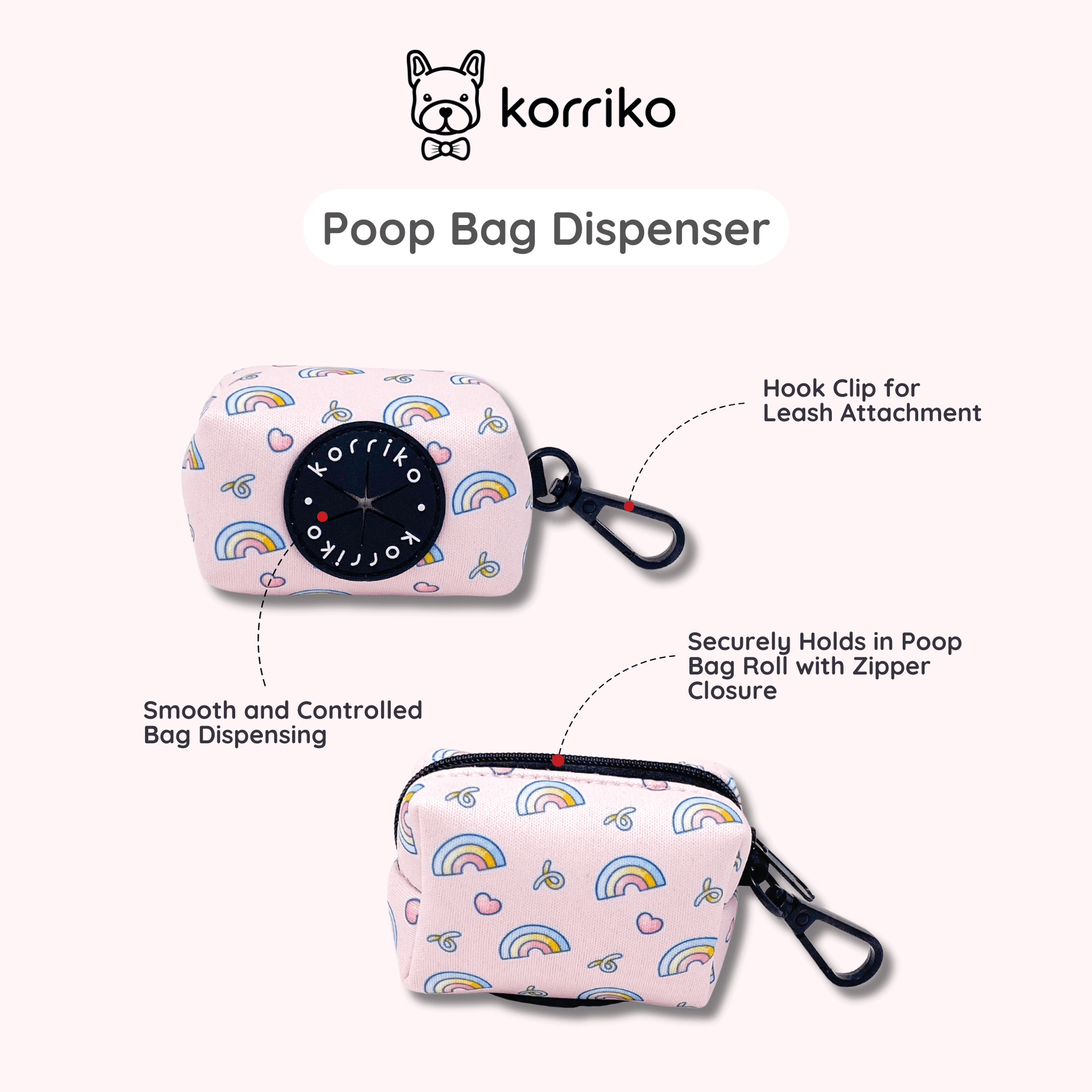 Poop Bag Dispenser - Over The Rainbow