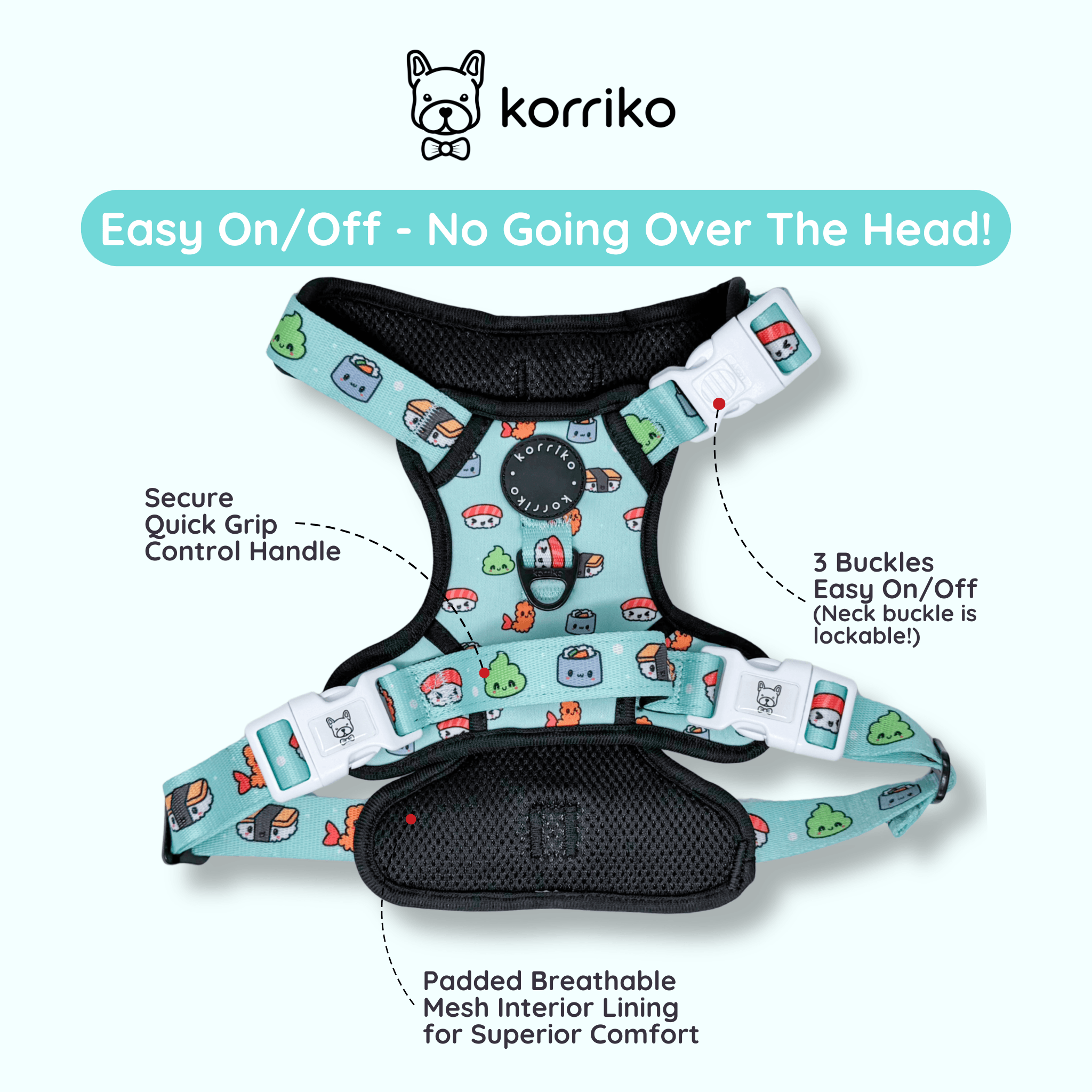 Ultimate Bundle - Exploration No-Pull Harness - Sushi (6-Piece)