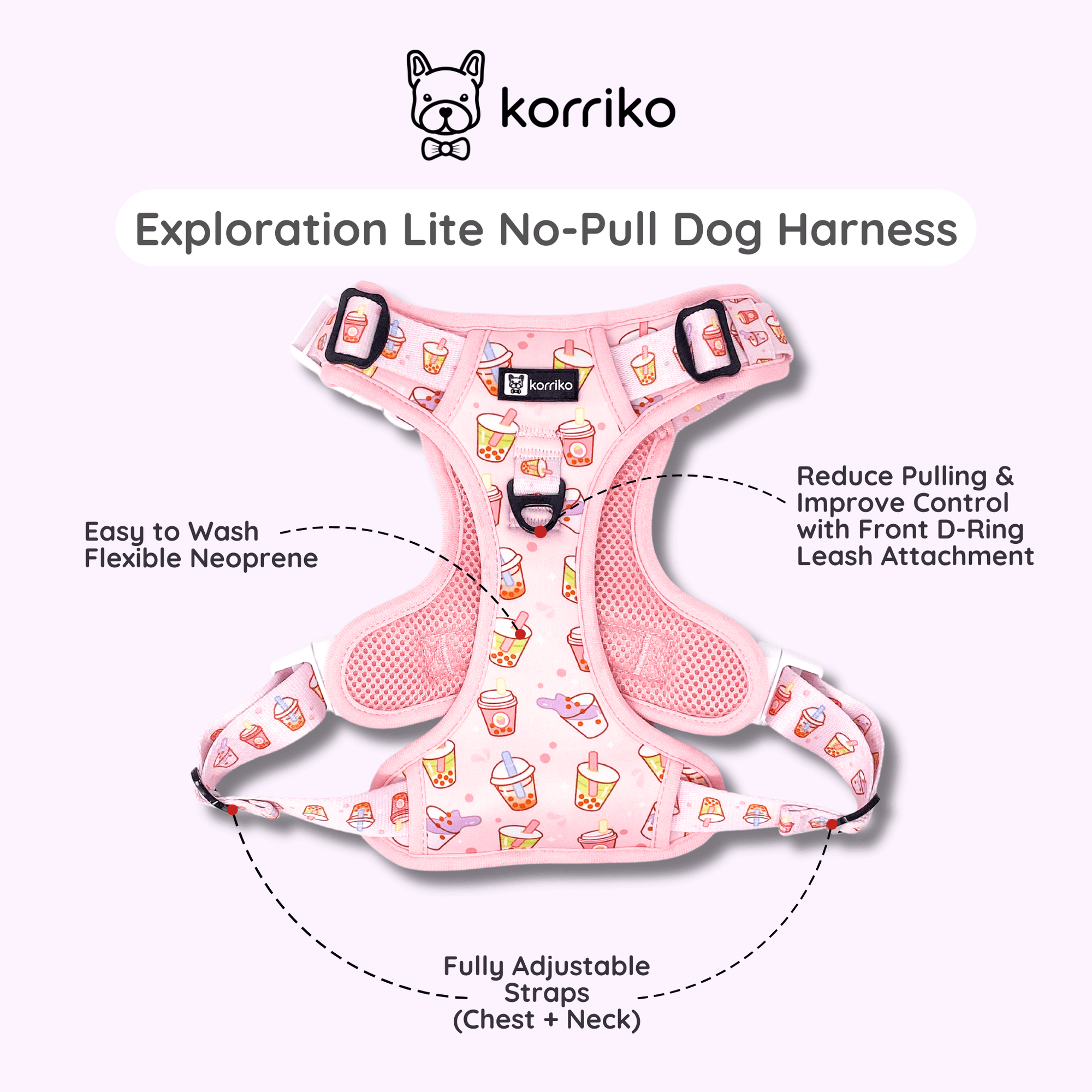Ultimate Harness Bundle Set - Taro Milk Tea (Exploration No-Pull)