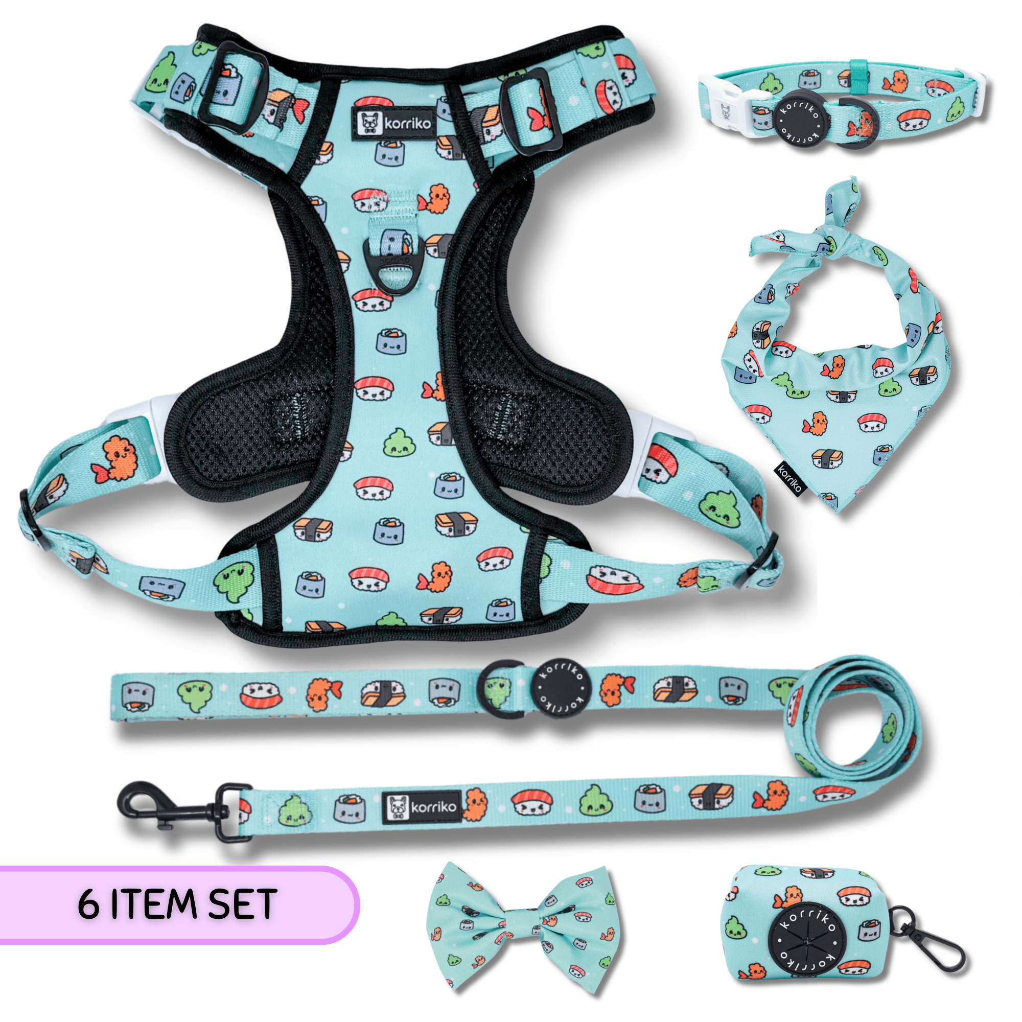 Ultimate Bundle - Exploration No-Pull Harness - Sushi (6-Piece)