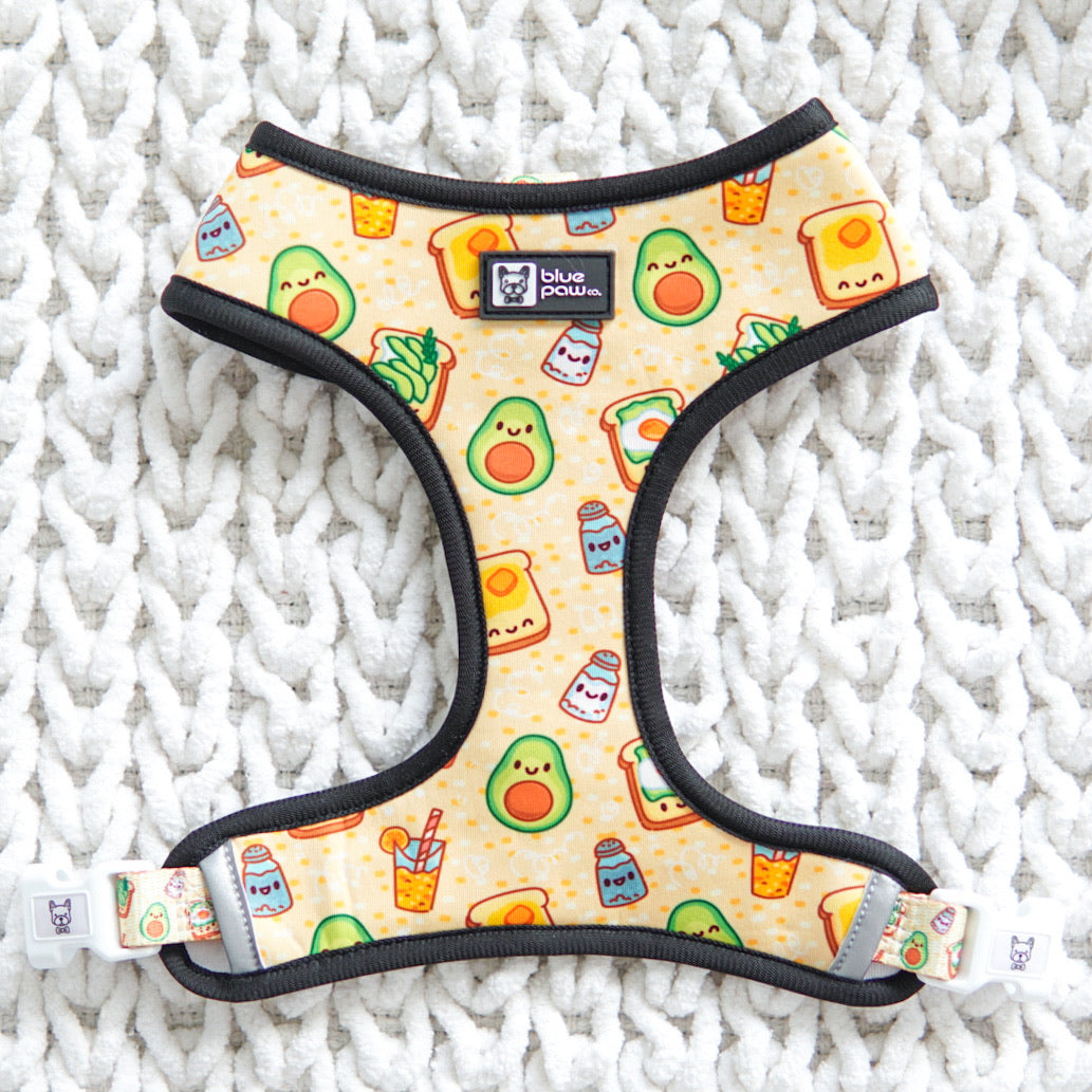 Reversible Dog Harness - Avocado Toast (BPC - SECONDS - FINAL SALE)